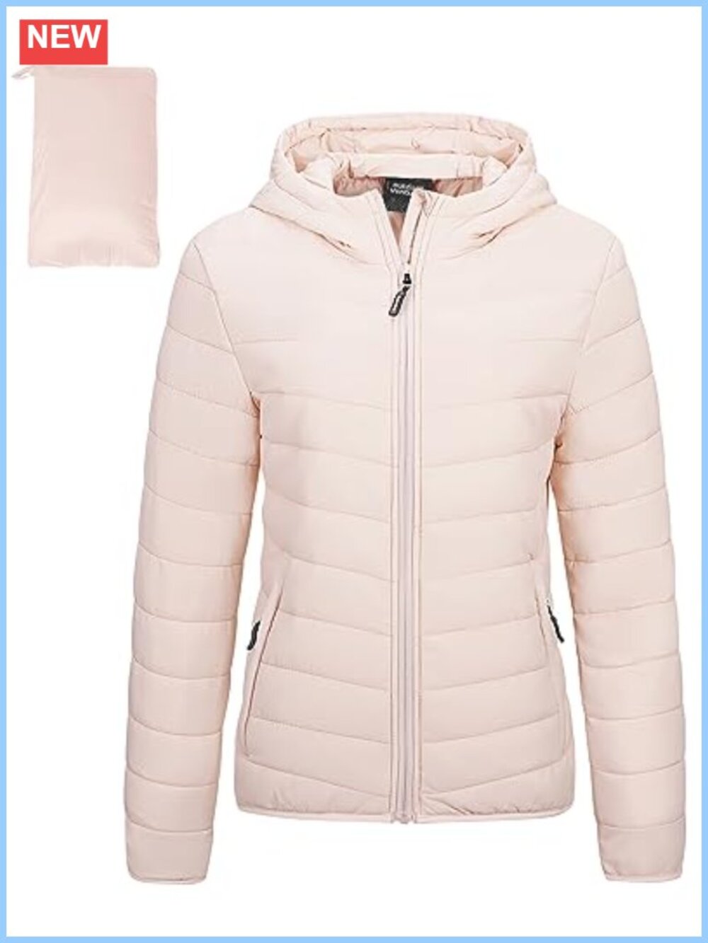 Packable Lightweight Puffer Jacket with Hood